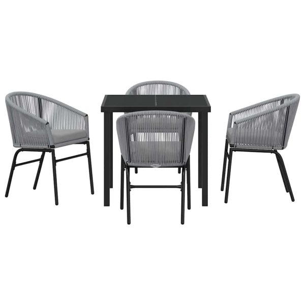 Комплект за хранене в градината 5 pcs Антрацит