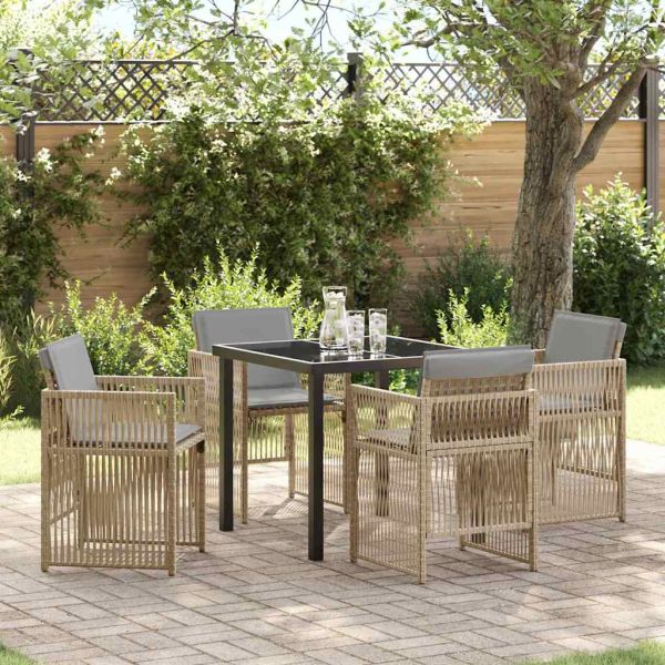 Комплект за хранене в градината 5 pcs Бежово