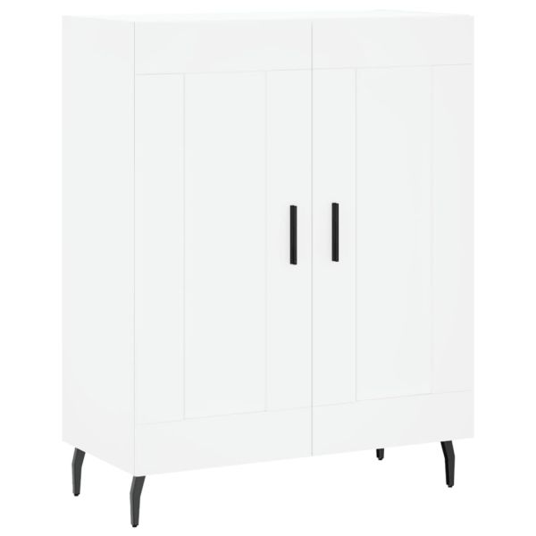 Висок шкаф, бял, 69,5x34x180 см, инженерно дърво