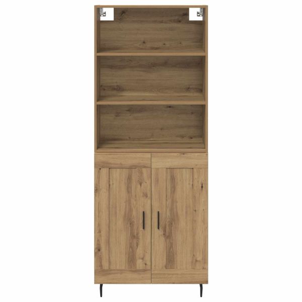 Висок шкаф 2 pcs Дъб 69,5 x 32,5 x 180 см Инженерно дърво