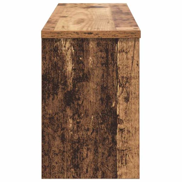 Стенен закачалка за палта с рафт Старо дърво 80 x 20 x 30 cm