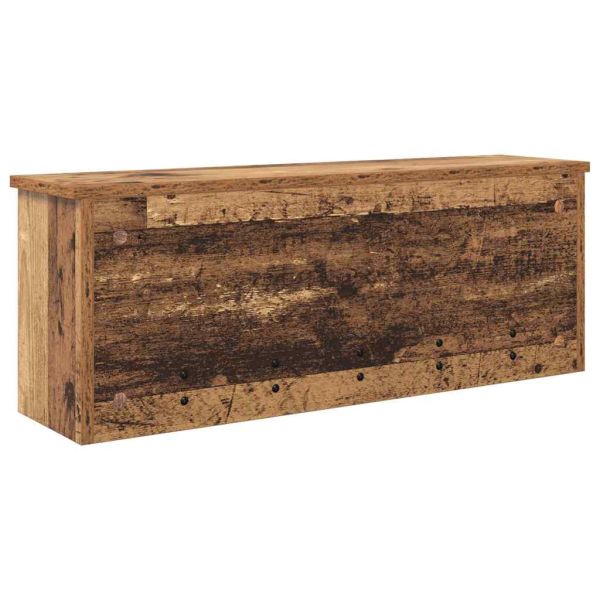Стенен закачалка за палта с рафт Старо дърво 80 x 20 x 30 cm