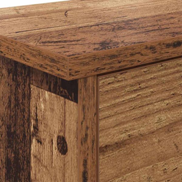 Стенен закачалка за палта с рафт Старо дърво 80 x 20 x 30 cm