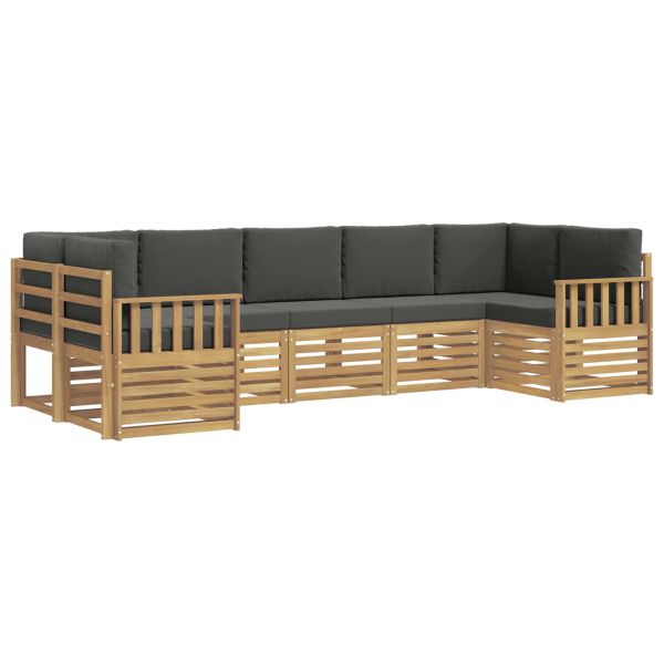 Комплект дивани за открито 6 pcs Бяло и антрацит