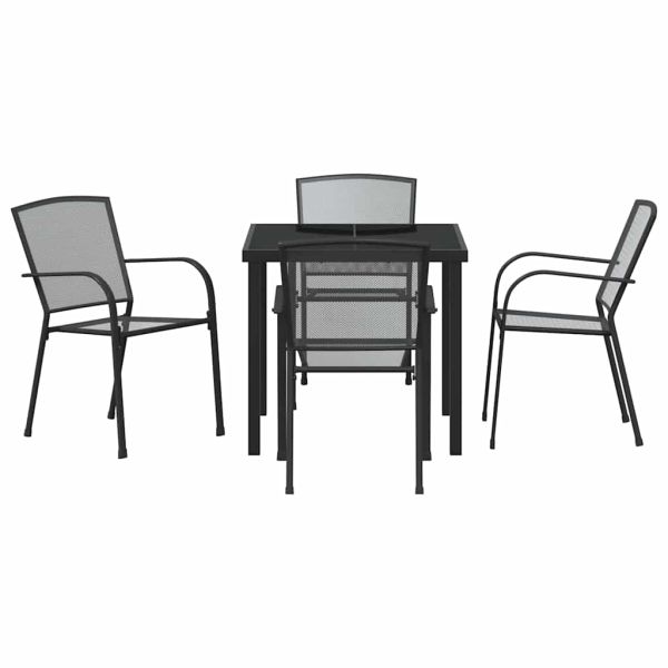 Комплект за хранене в градината 5 pcs Антрацит