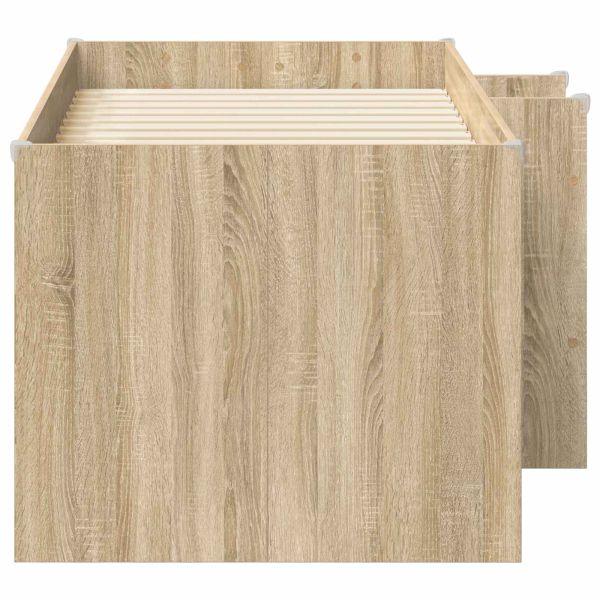 Легло за деца с висока рамка 2 pcs Сонома 163 x 101,1 x 68,5 см
