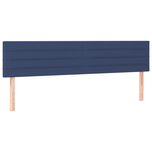 LED горна табла за легло, синя, 180x5x78/88 см, плат