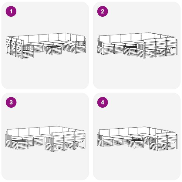 Комплект дивани за открито 8 pcs Бяло и антрацит