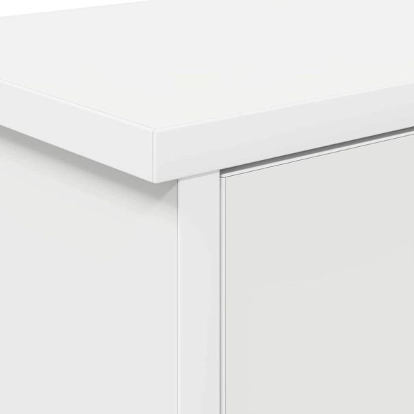 Стенен закачалка за палта Бяло 50 x 20 x 30 см Инженерно дърво