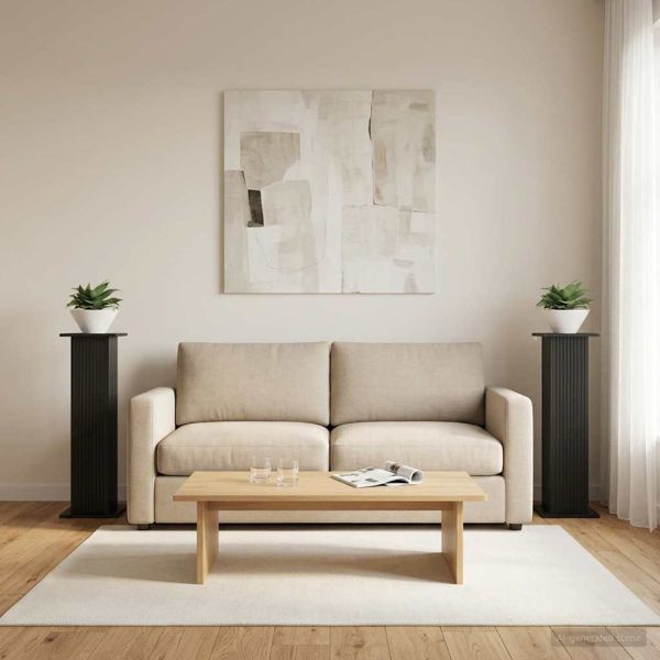 Стойка за растения 2 pcs Черно 30,5 x 30 x 100,5 см