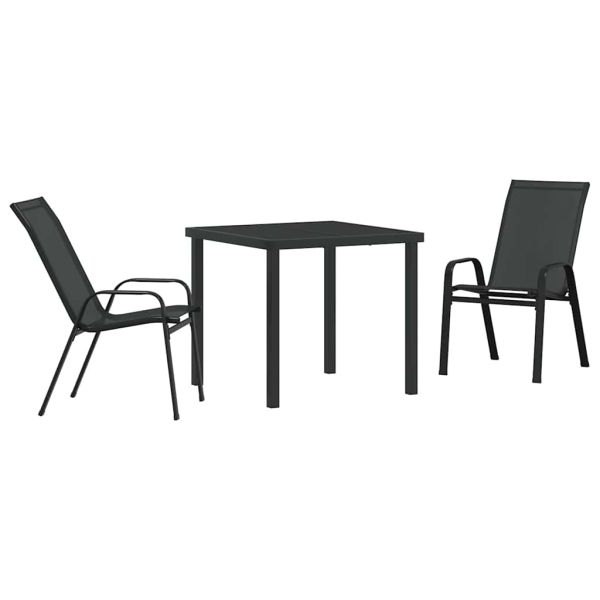 Комплект за хранене в градината 3 pcs Черно