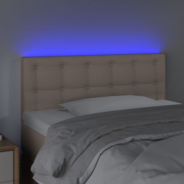 LED Горна табла за легло, капучино, 100x5x78/88 см