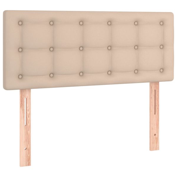 LED Горна табла за легло, капучино, 100x5x78/88 см