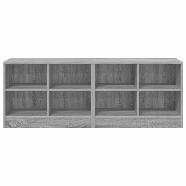 Шкаф за легло с рафт 2 pcs Сив Сонома 66 x 33 x 48 см