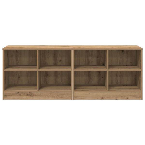 Шкаф за легло с рафт 2 pcs Дъб артизан 66 x 33 x 48 см