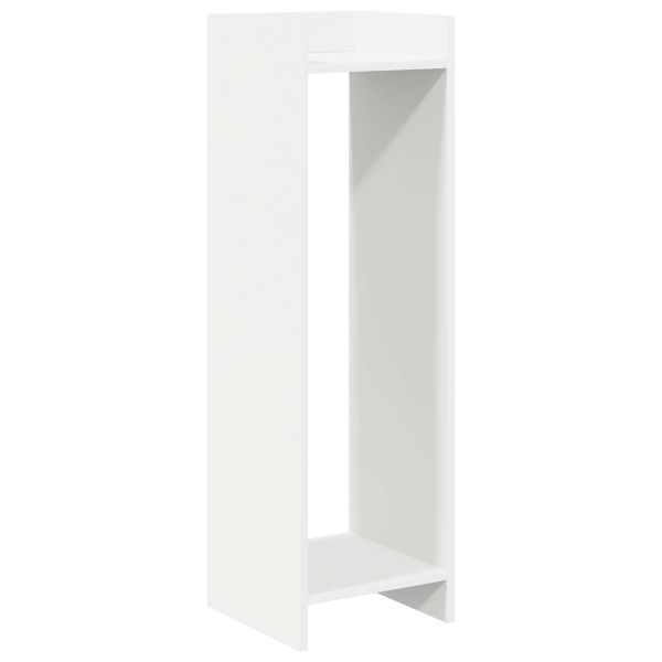Стойка за растения с рафт 2 pcs Бял 30 x 30 x 100 см