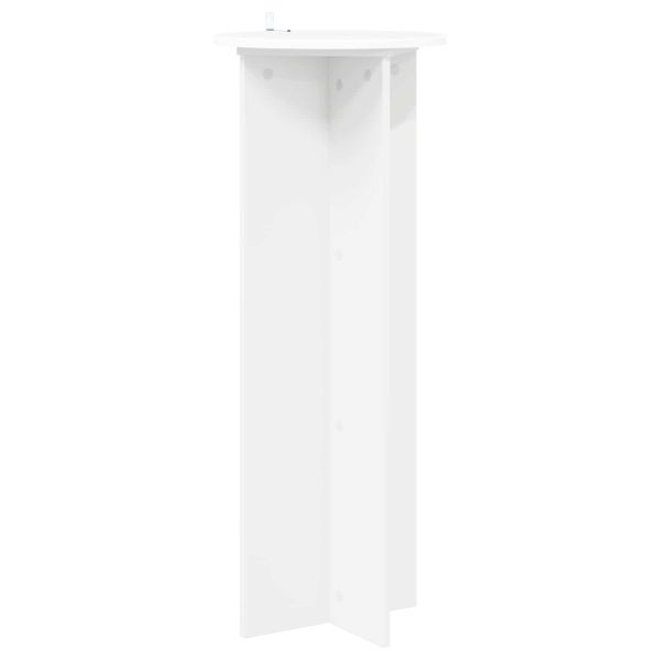 Стойка за растения 2 pcs Бяло Ø40 x 100 см Инженерна дървесина