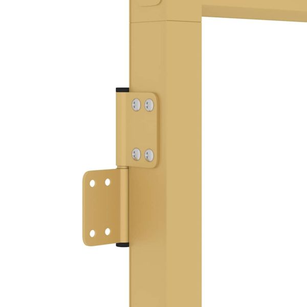 Интериорна врата златиста 93x201,5 см закалено стъкло алуминий
