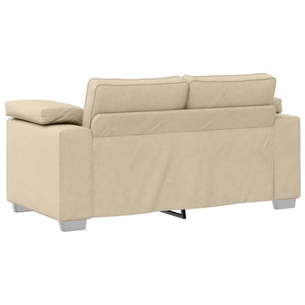 Диван 3 pcs Крем 219 x 80 x 82 см Ленена смесена тъкан