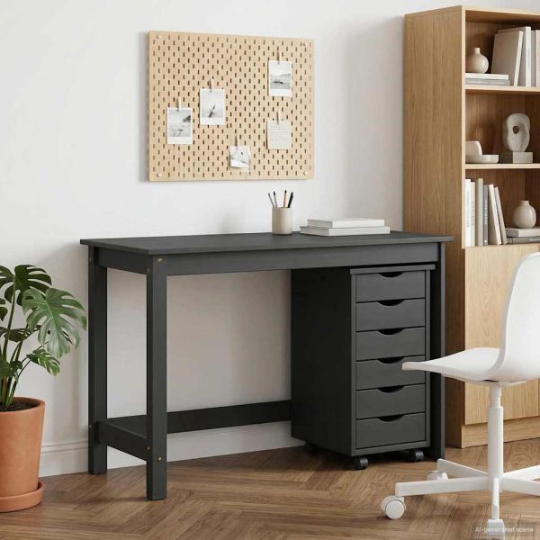 Комплект бюро и подвижен шкаф MOSS 2 pcs Сиво