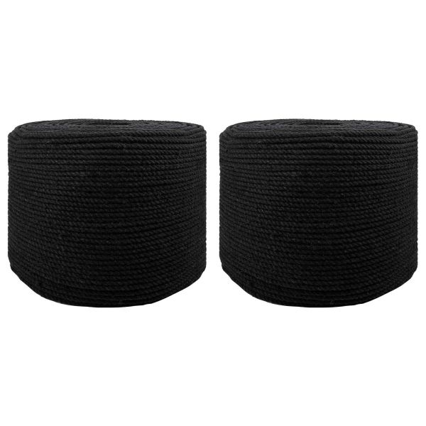 Въже 2 pcs Черно Памук