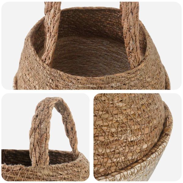 Саксия за растения с дръжки 2 pcs Бяло Ø 22 x 20 см