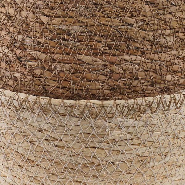 Саксия за растения с дръжки 2 pcs Бяло Ø 22 x 20 см