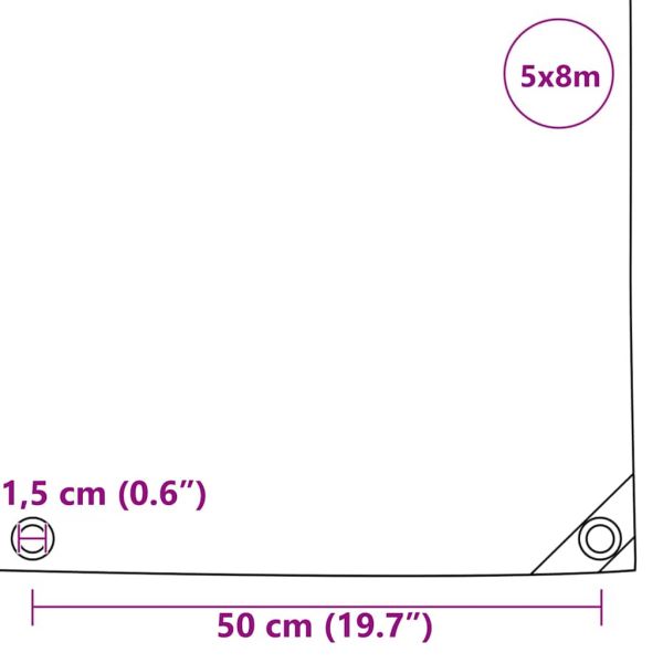 Найлон 650g / m² Бежово 5 x 8 m Канва с PVC покритие