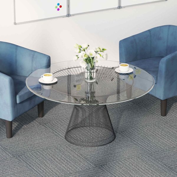 Килимна плочка Светлосиво на ивици 50 x 50 cm 36 pcs ПП и Битум