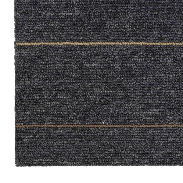 Килимна плочка Тъмносив с ивици 50 x 50 cm 20 pcs ПП и Битум