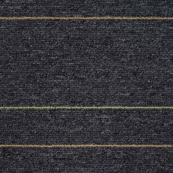 Килимна плочка Тъмносив с ивици 50 x 50 cm 20 pcs ПП и Битум