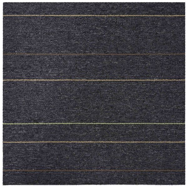 Килимна плочка Тъмносив с ивици 50 x 50 cm 36 pcs ПП и Битум