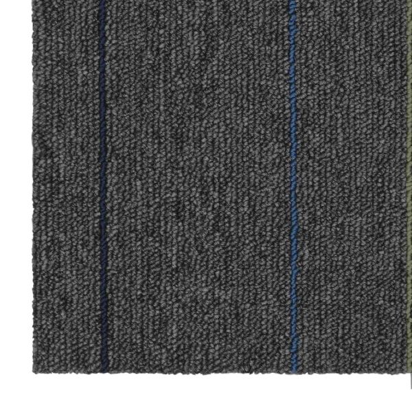 Килимна плочка Средно сиво с ивици 50 x 50 cm 20 pcs ПП и Битум