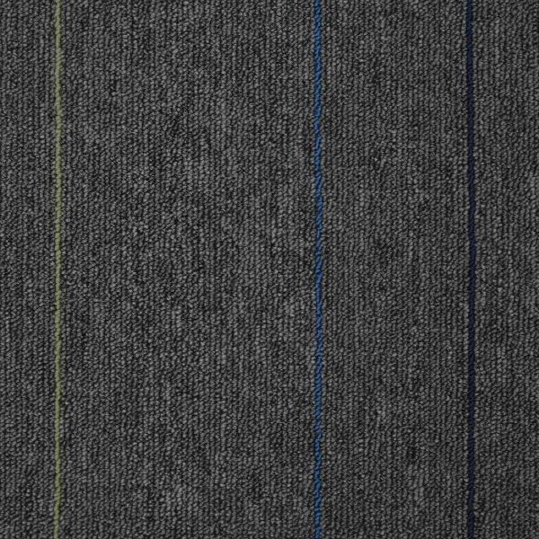 Килимна плочка Средно сиво с ивици 50 x 50 cm 36 pcs ПП и Битум