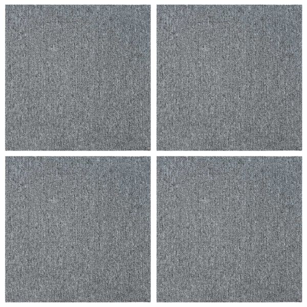 Килимна плочка Светлосиво 50 x 50 cm 4 pcs ПП и Битум