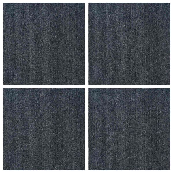 Килимна плочка Синьо сиво 50 x 50 cm 4 pcs ПП и Битум