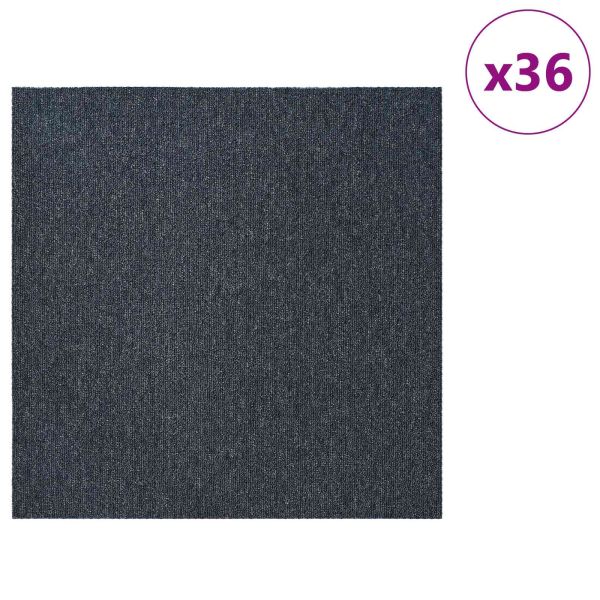 Килимна плочка Синьо сиво 50 x 50 cm 36 pcs ПП и Битум