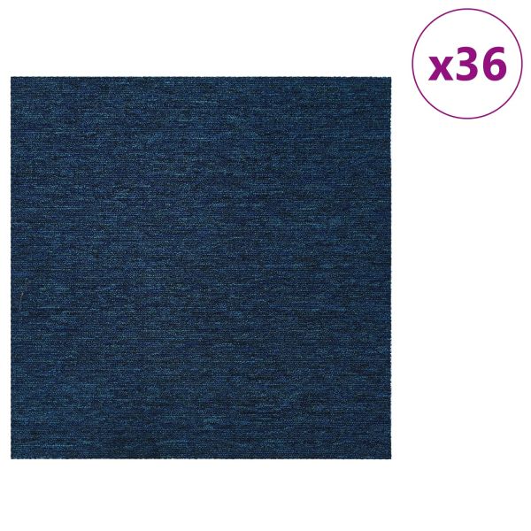 Килимна плочка Синьо 50 x 50 cm 36 pcs ПП и Битум