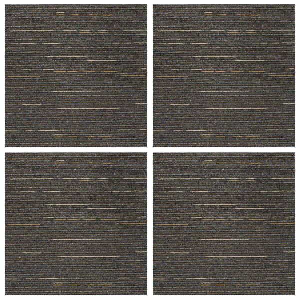 Килимна плочка Линиран светлокафяв 50 x 50 cm 4 pcs ПП и Битум