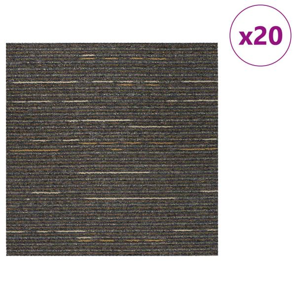 Килимна плочка Линиран светлокафяв 50 x 50 cm 20 pcs ПП и Битум