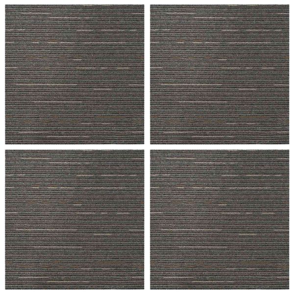 Килимна плочка Лентист тъмен кафяв 50 x 50 cm 4 pcs ПП и Битум