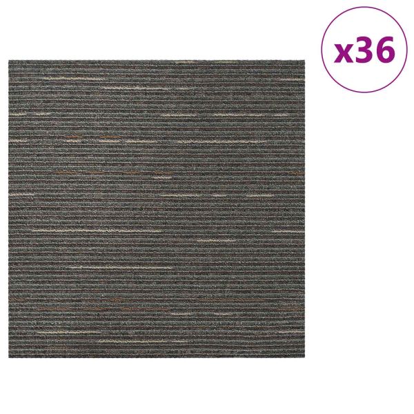 Килимна плочка Лентист тъмен кафяв 50 x 50 cm 36 pcs ПП и Битум