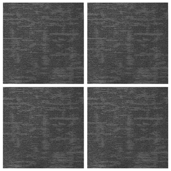 Килимна плочка Въгленово сиво 50 x 50 cm 4 pcs ПП и Битум