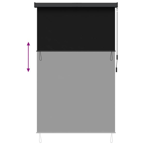 Ролетна щора Черно 140 x 250 cm Текстил и Алуминий