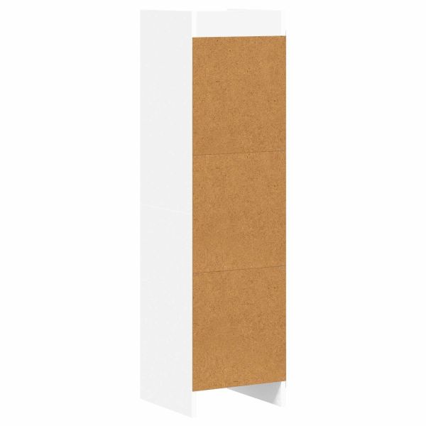 Библиотека Бяло 30 x 30 x 111 см Инженерна дървесина