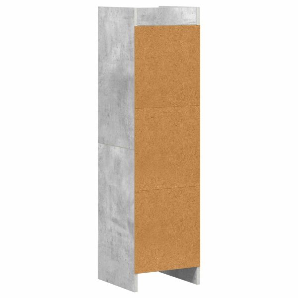 Библиотека Бетоново сиво 30 x 30 x 111 см Инженерна дървесина