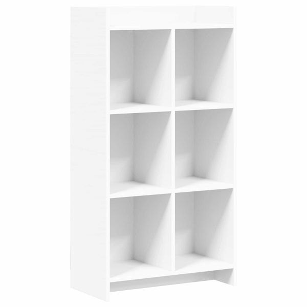 Библиотека Бяло 59 x 30 x 111 см Инженерна дървесина