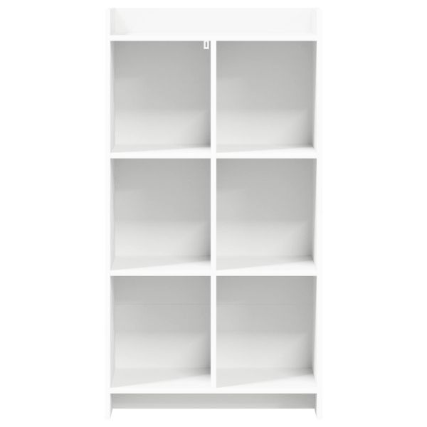 Библиотека Бяло 59 x 30 x 111 см Инженерна дървесина