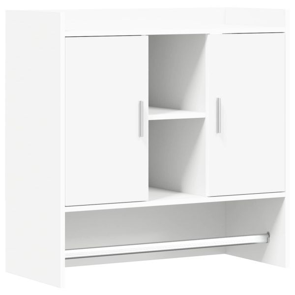 Стенен рафт Монтиране на стена Бяло 80 x 36 x 80 см