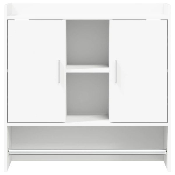 Стенен рафт Монтиране на стена Бяло 80 x 36 x 80 см